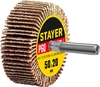 Лепестковый веерный круг на шпильке STAYER P60 50x20 мм 36607-060