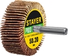 Лепестковый веерный круг на шпильке STAYER P100 50x20 мм 36607-100