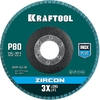 Лепестковый торцевой круг KRAFTOOL ZIRCON Inox-Plus 125мм P80 36594-125-80