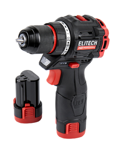 Шуруповерт аккумуляторный бесщеточный Elitech CD 12L2 (12В, 2х2Ач, 40Нм, BL)  HD 205713