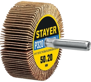 Лепестковый веерный круг на шпильке STAYER P320 50x20 мм 36607-320