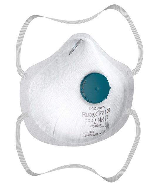 Респиратор  Rutex F2101 FFP2 NR D с клапаном выдоха