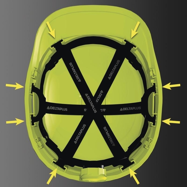 Защитная каска Delta Plus DIAMOND VI WIND с вентиляцией DIAM6WTRORFL