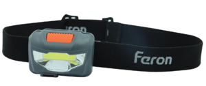 Фонарь FERON TH2301 налобный с аккумулятором 3W 1COB USB IP44, пластик, 41680