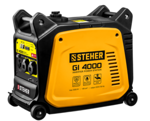Генератор STEHER GI-4000, 3000 Вт, бензиновый, инверторный, однофазный