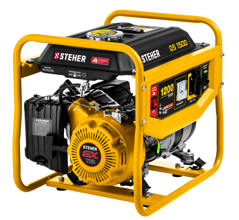 Генератор STEHER GS-1500 1000 Вт, бензиновый