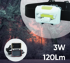 Фонарь FERON TH2300 налобный 3W 1COB IP44, пластик, на батарейках 3*AAA, 41679