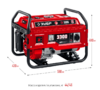 Генератор ЗУБР СБ-3300 бензиновый, 3000 Вт., 8 л.с., МАСТЕР