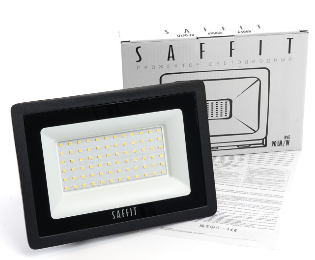 Прожектор FERON SAFFIT SFL90-70 светодиодный IP65 70W 6400K черный, 55176