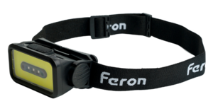 Фонарь FERON TH2315 налобный c аккумулятором 5W, 2000mAh IP44, USB type-C, ABS пластик, 51620