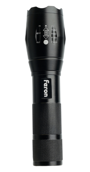 Фонарь FERON TH2400 ручной с аккумулятором USB ZOOM, 41682