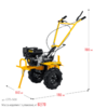 Мотоблок STEHER GTS-500 бензиновый, с ВОМ, 5150 Вт., ширина 850 мм., глубина 350 мм.